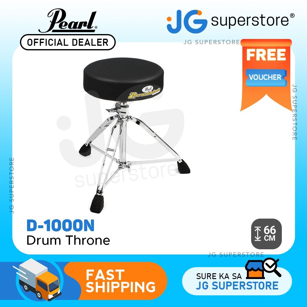 Pearl Roadster D1000N Drum Throne with 66cm Max Height Adjustment