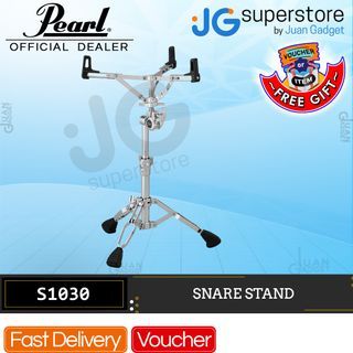 Pearl S1030 Pro Snare Stand Double Braced with Gyrolock Omni-Directional Tilter Air Suspension Basket for 10 to 16 Inches Snare Tom Drums | JG Superstore