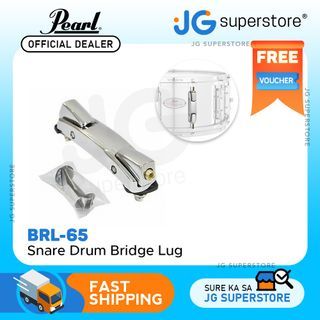 Pearl Snare Drum Bridge Lug with 6.5" Depth, Chrome Finish & Vertical Screws for Drum Equipment and Hardware | BRL-65 | JG Superstore