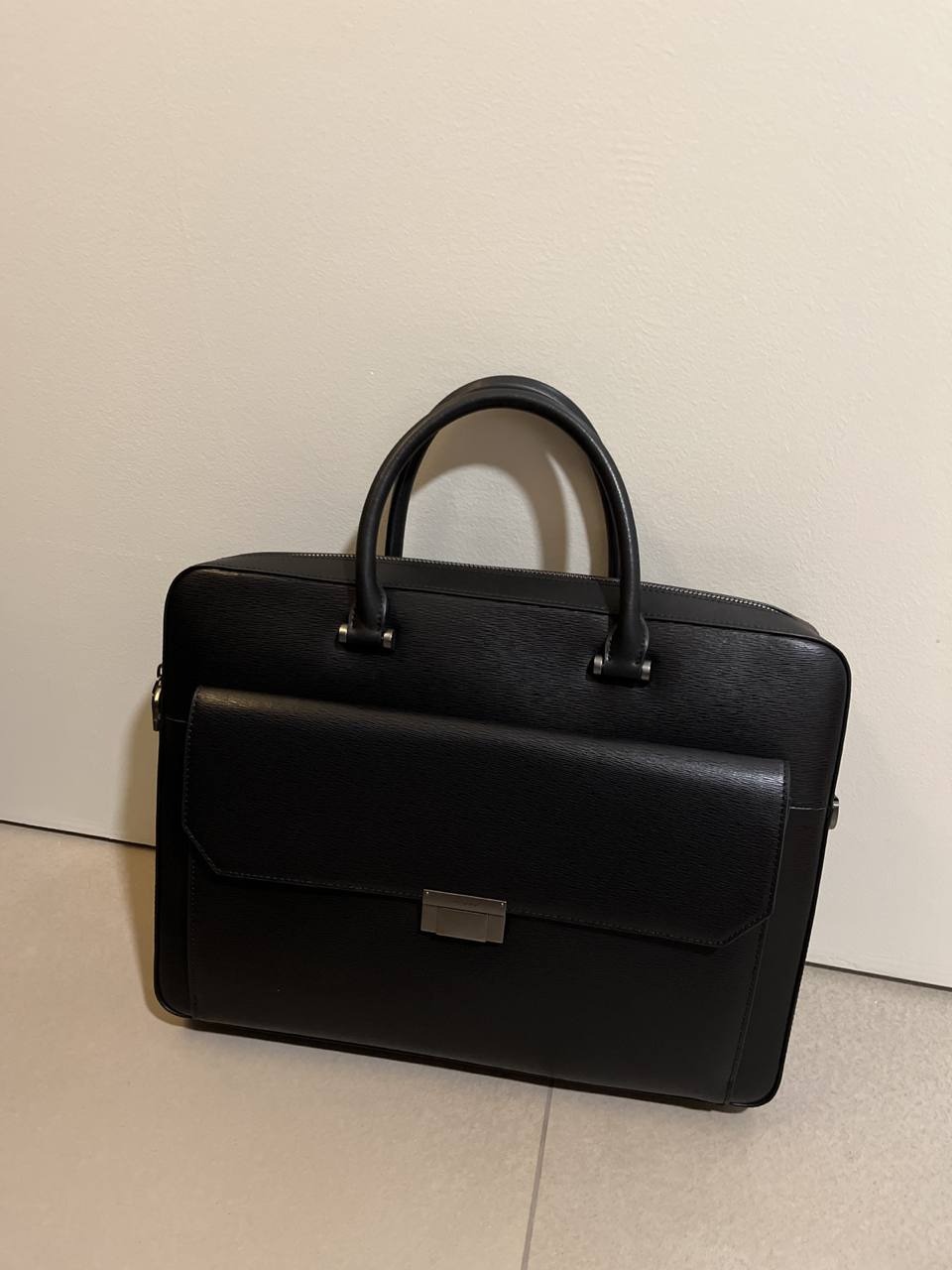 Pedro Henry Textured Leather Briefcase Luxury Bags Wallets on