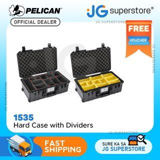 Pelican Air HPX-Polymer Wheeled Carry-On Lightweight Watertight Hard Case (BLACK, YELLOW, SILVER, BLACK-NF, BLACK-WD, BLACK-TP) | Model 1535 WF / NF / WD / TP | JG Superstore