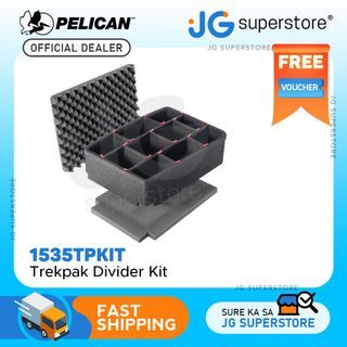 Pelican TrekPak Divider Kit with Locking Pin Function, Foam and Plastic Material for Pelican 1535 Air Case | Model - 1535 | JG Superstore