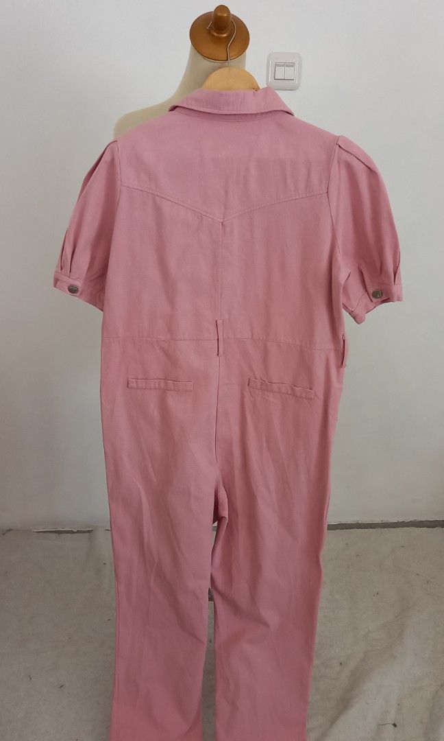 Pink Denim Jumpsuits by Ulia, Fesyen Wanita, Pakaian Wanita