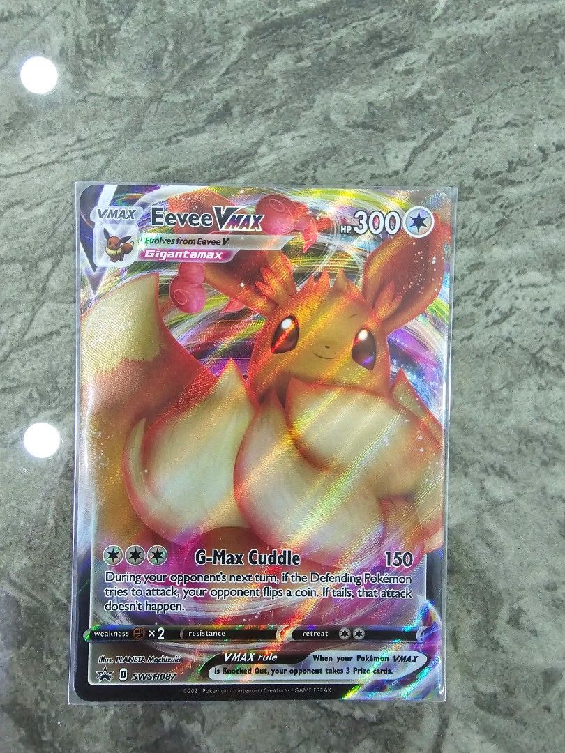 eevee vmax pokemon card value SWSH087 (Graded) Case proof acrylic case and featuring a striking image of the captivating character Eevee Vmax Card Price