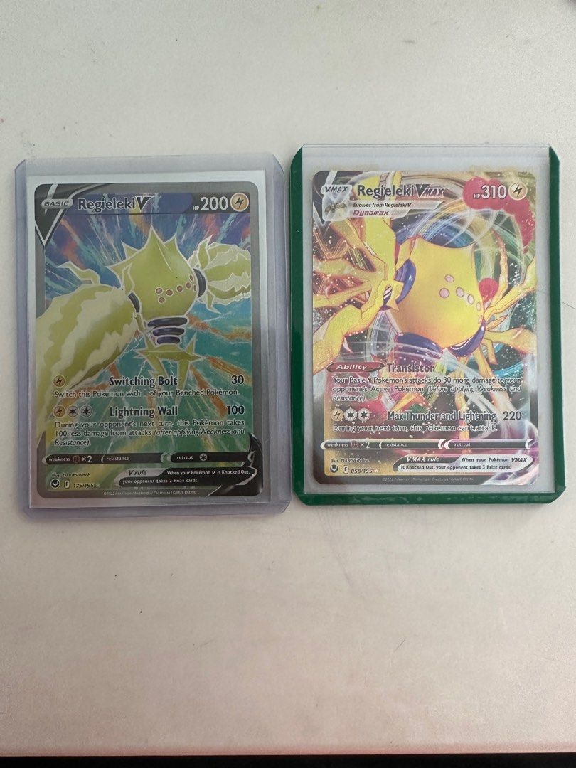 Pokmon Regieleki Vmax and V silver tempest, Hobbies & Toys, Toys & Games  on Carousell