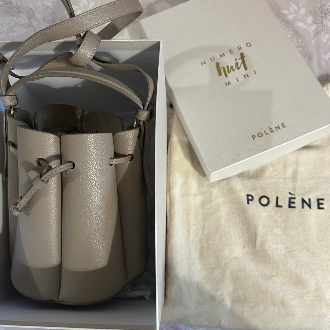 Polene Number One Micro Bag- Chalk Textured Leather, Luxury, Bags & Wallets  on Carousell