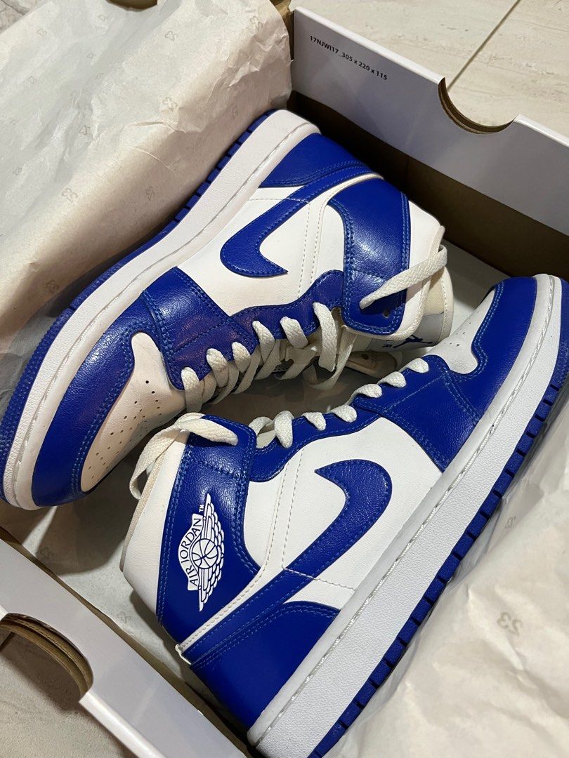 PRELOVED || NIKE ORI WMNS AIR JORDAN MID KENTUCKY BLUE (LIGHTLY