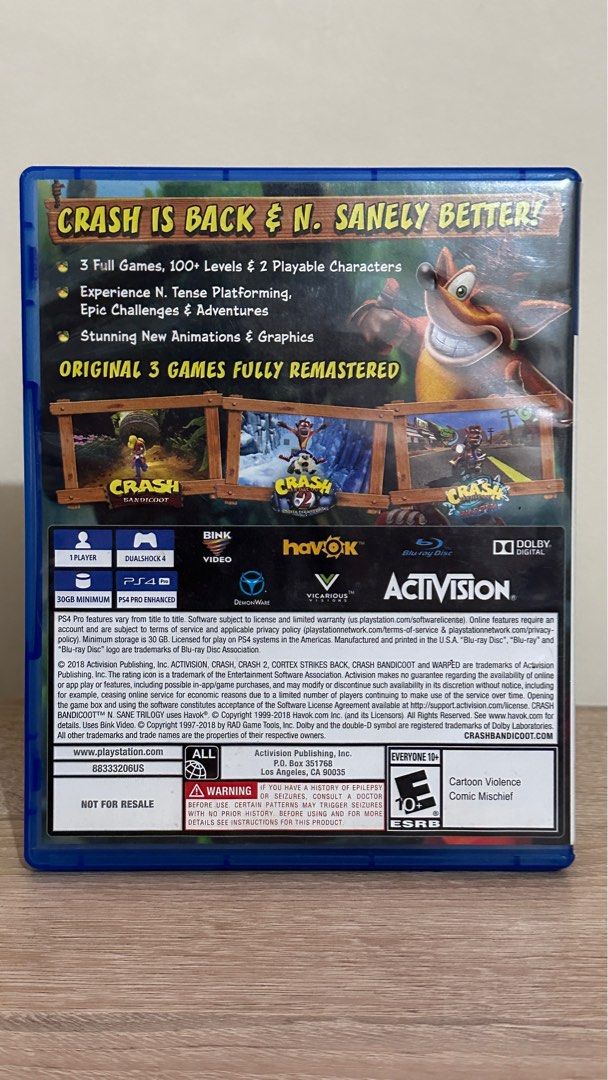Ps4 Crash Bandicoot, Video Gaming, Video Games, PlayStation on Carousell