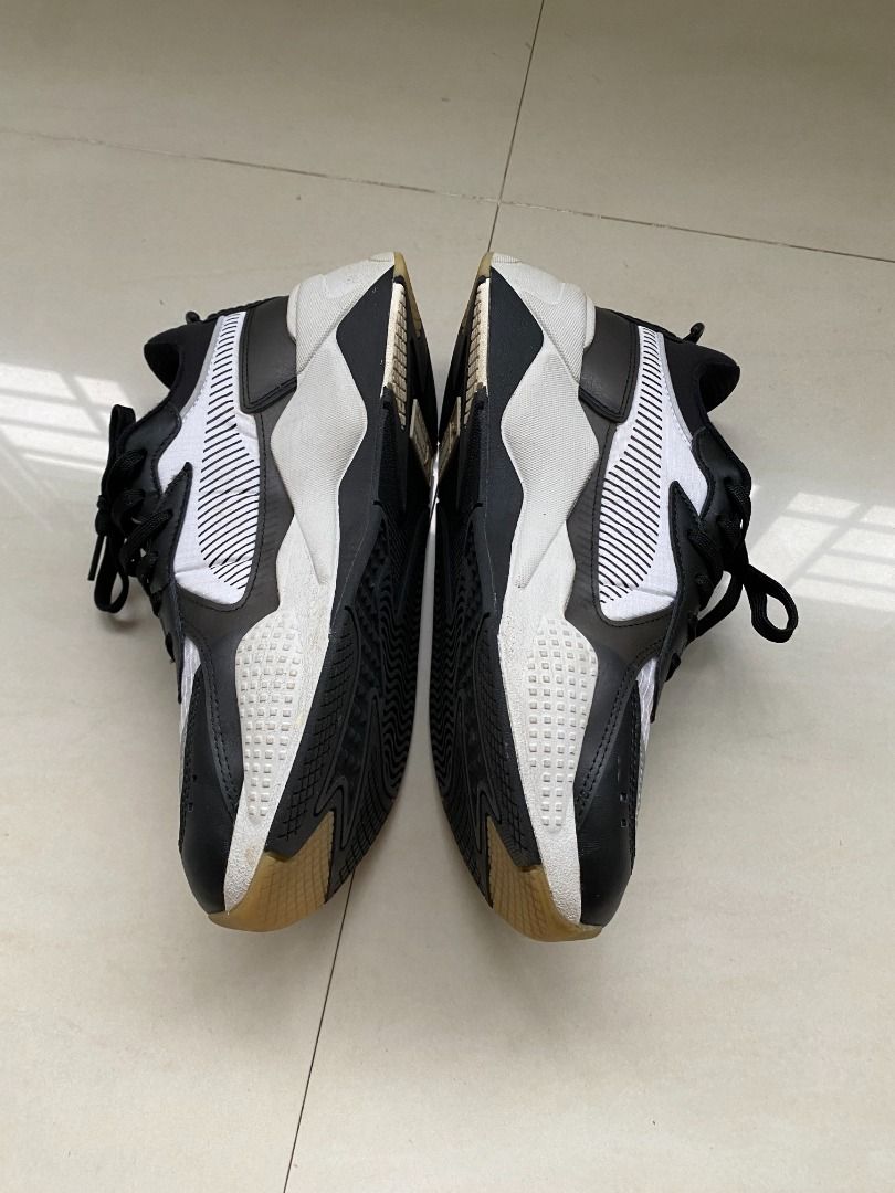 Puma rsx black and white on sale