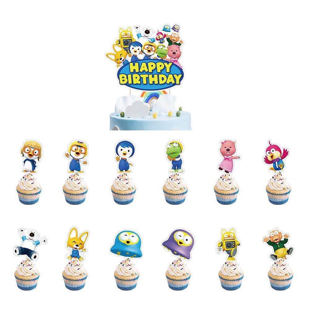 Penguin Party Supplies Happy Birthday Banner Walking Balloons Cake Toppers  For