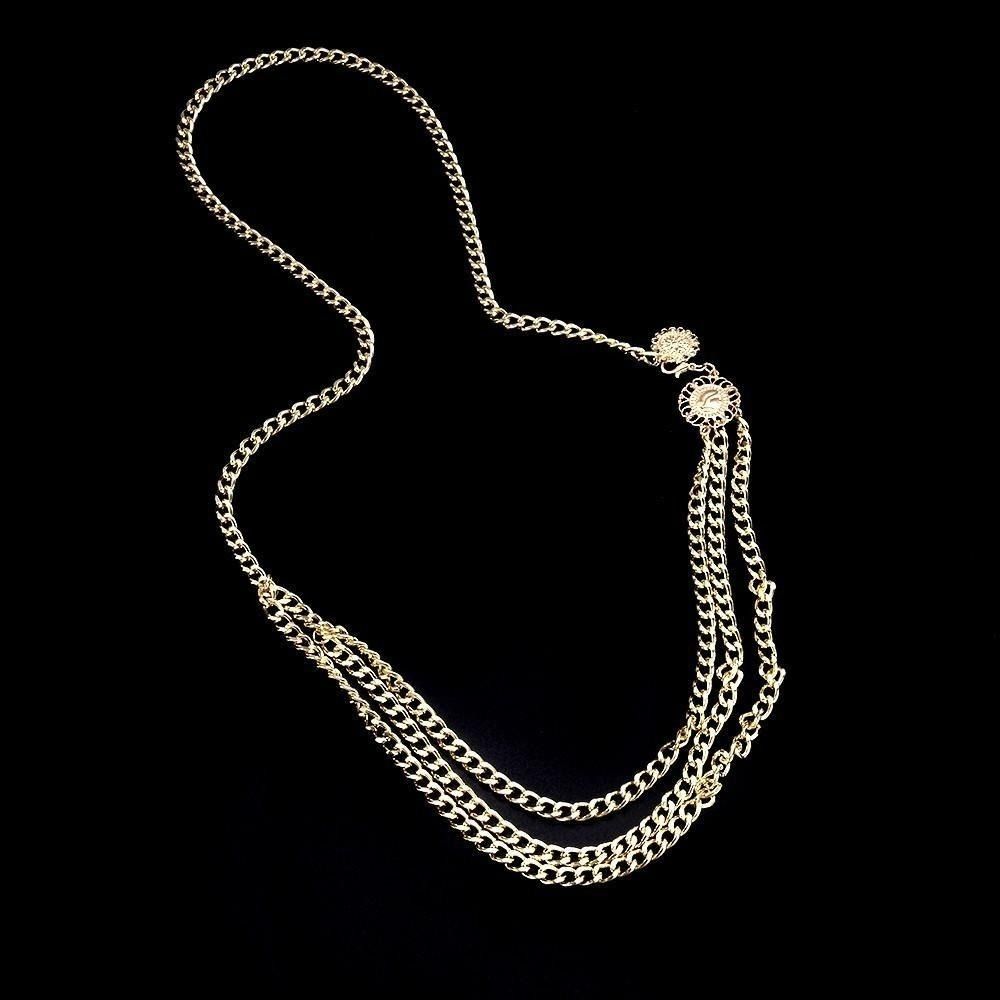 Gold layered chain belt outlet