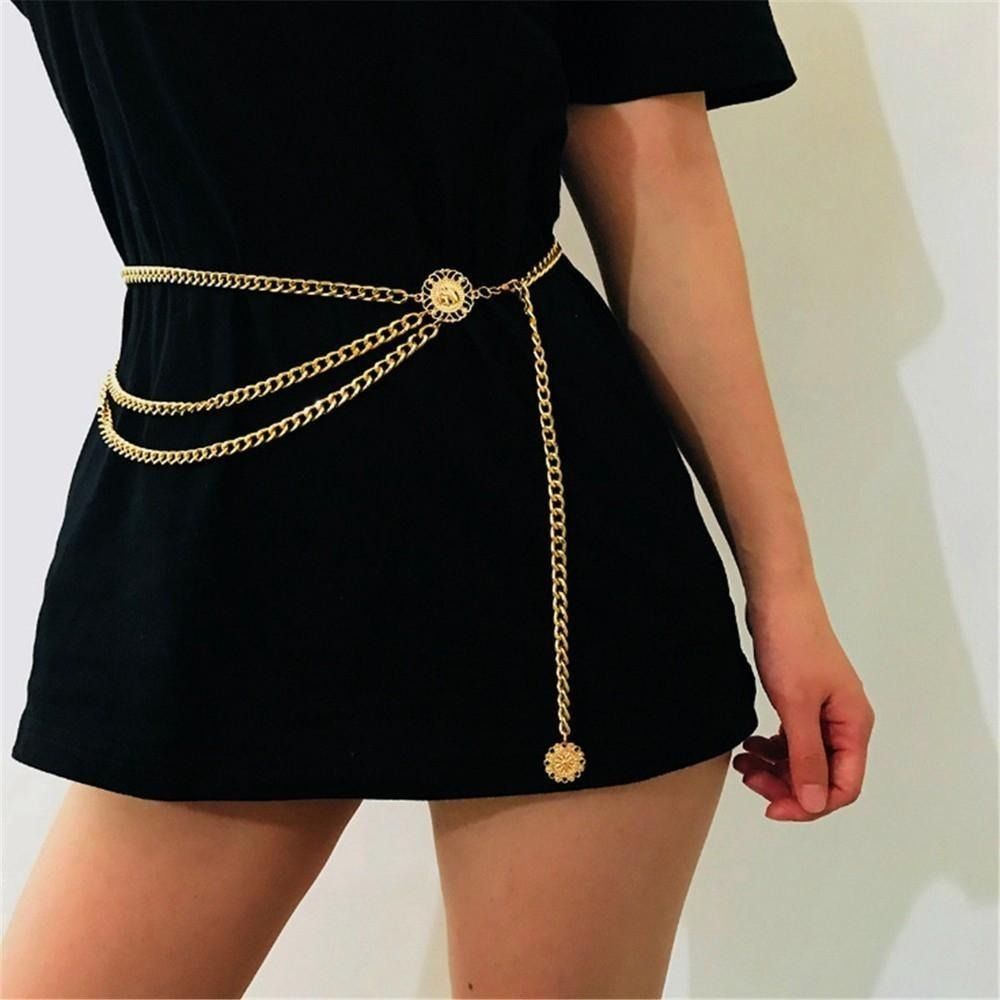 Gold layered chain belt outlet