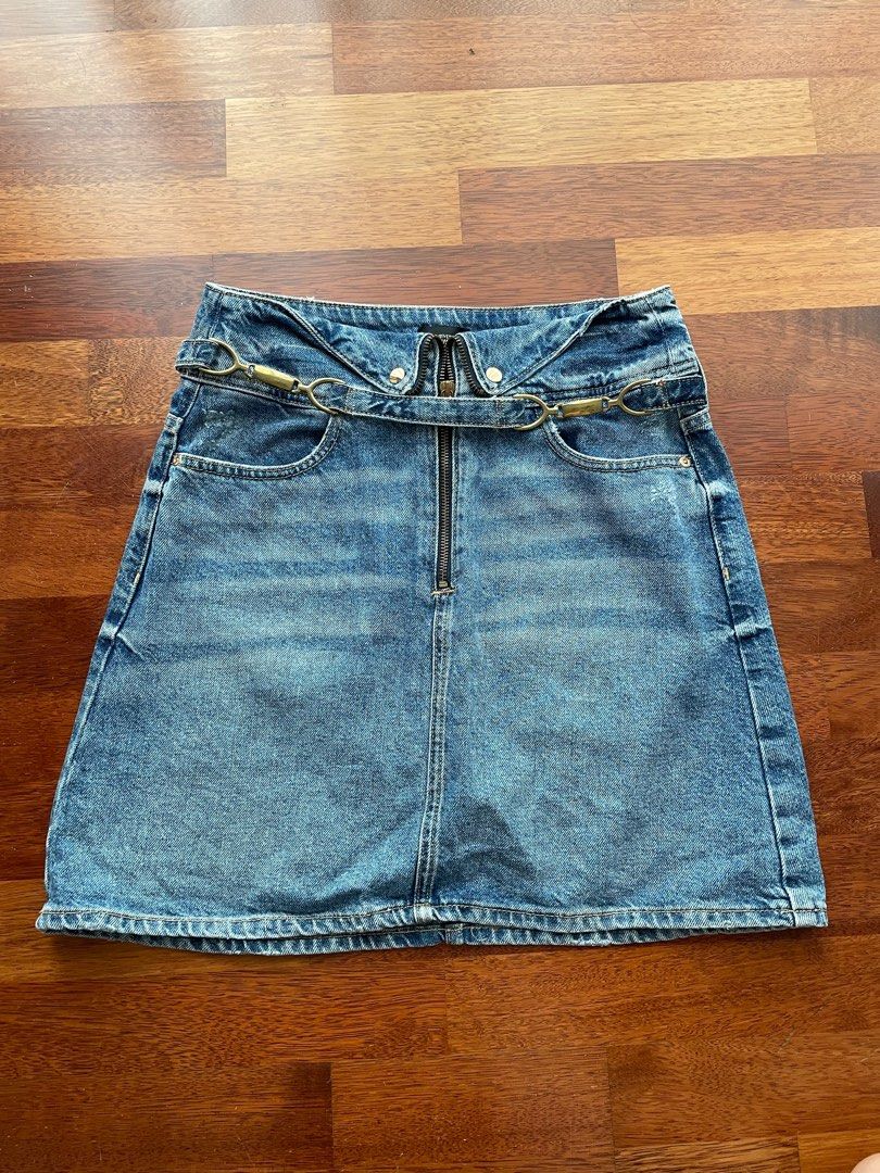 Denim mini deals skirt river island