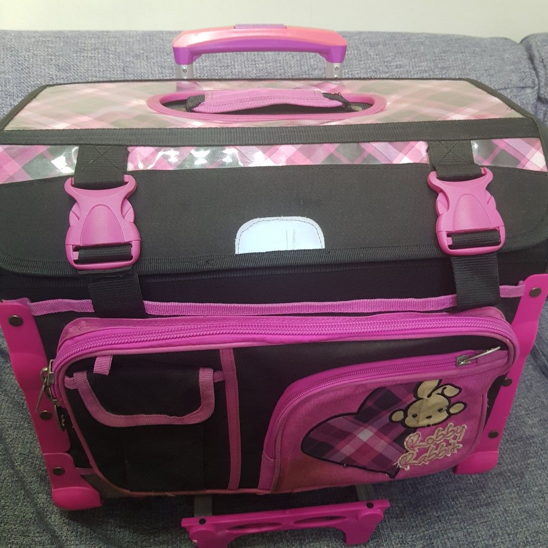 large Robby Rabbit pink trolley bag Babies Kids Babies Kids Fashion on Carousell