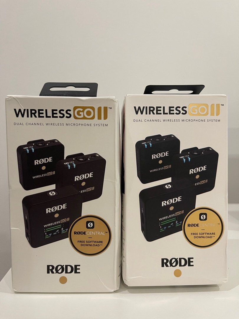 RODE Wireless Go II - Dual Transmitter brandnew (Category: Microphones) located in Pasig City. Submitted by techpartnerph (Listing ID 1242324702, Image 1). Description: RODE Wireless Go II - Dual Transmitter (Below SRP) ✅ Dual channel wireless microphone system for recording two sound sources simultaneously ✅ Series IV 2.4GHz digital transmission, optimized for extremely stable operation in dense RF environments ✅ 3.5mm TRS analog output, USB-C a