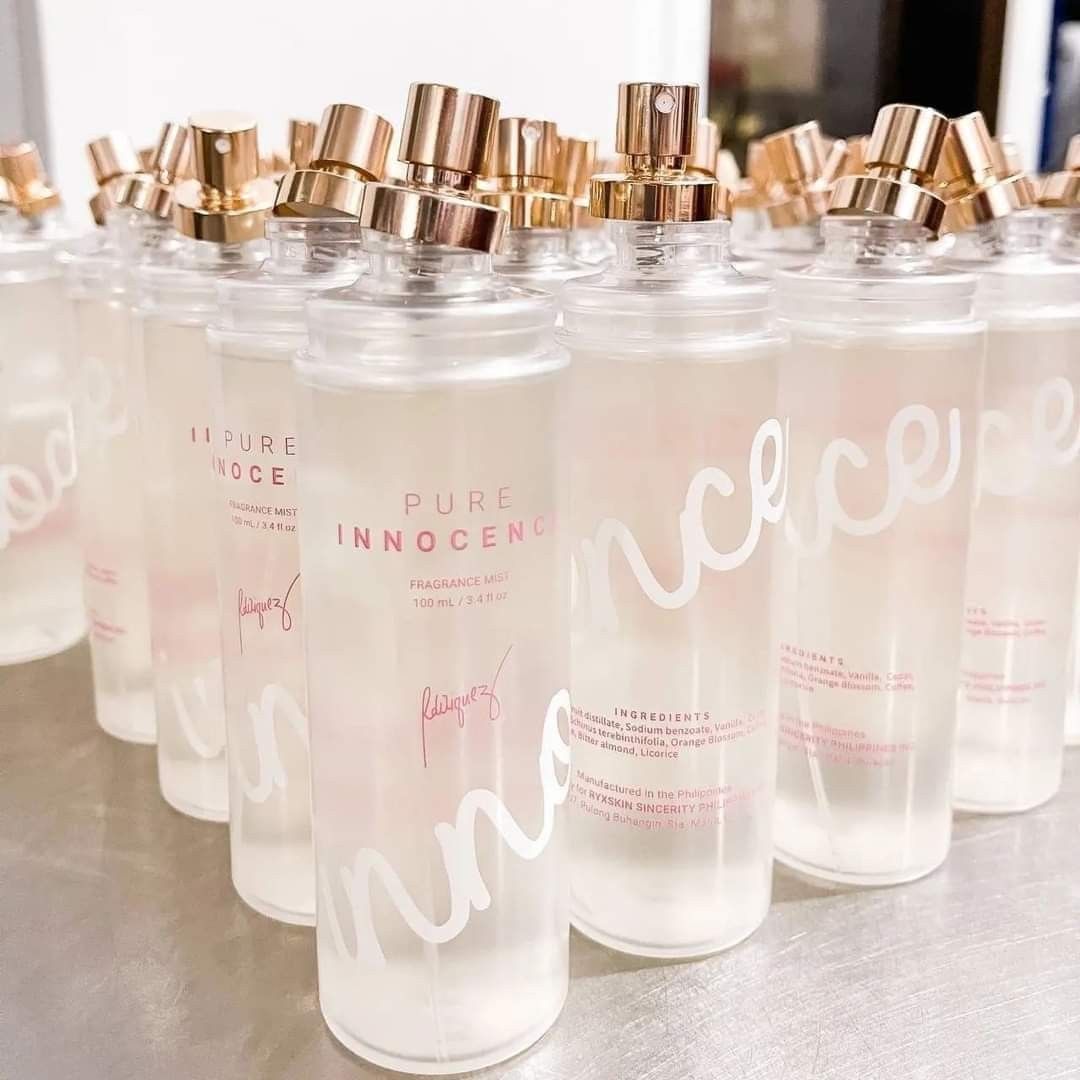 RYX Pure Innocence - 100ML [On hand] (Category: Fragrance & Deodorants) located in Mandaluyong City. Submitted by ysaibello (Listing ID 1242312858, Image 2). Description: COMPLIMENT MAGNET 🧲 Kapag ito talaga gamit kong perfume napaka impossible na walang magtatanong… 🙈🤍 Fave scent ko talaga ang Vanilla, kaya nung naubos yung VS vanilla ko. Ito na yung bago kong ginagamit mas mura plus literal na ang tagal mawala ng amoy 😭 Napaka sexyyyy ng sc