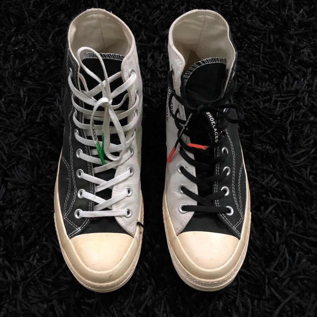 Converse off white black hot sale
