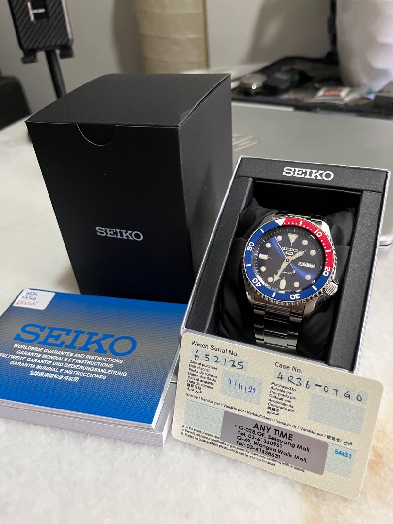 Seiko 5 SRPD53K1 Pepsi Men s Fashion Watches Accessories