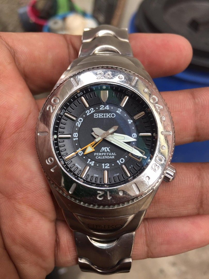 Seiko MX Titanium Perpetual Calendar 8F56 0140 Men s Fashion Watches Accessories Watches on Carousell