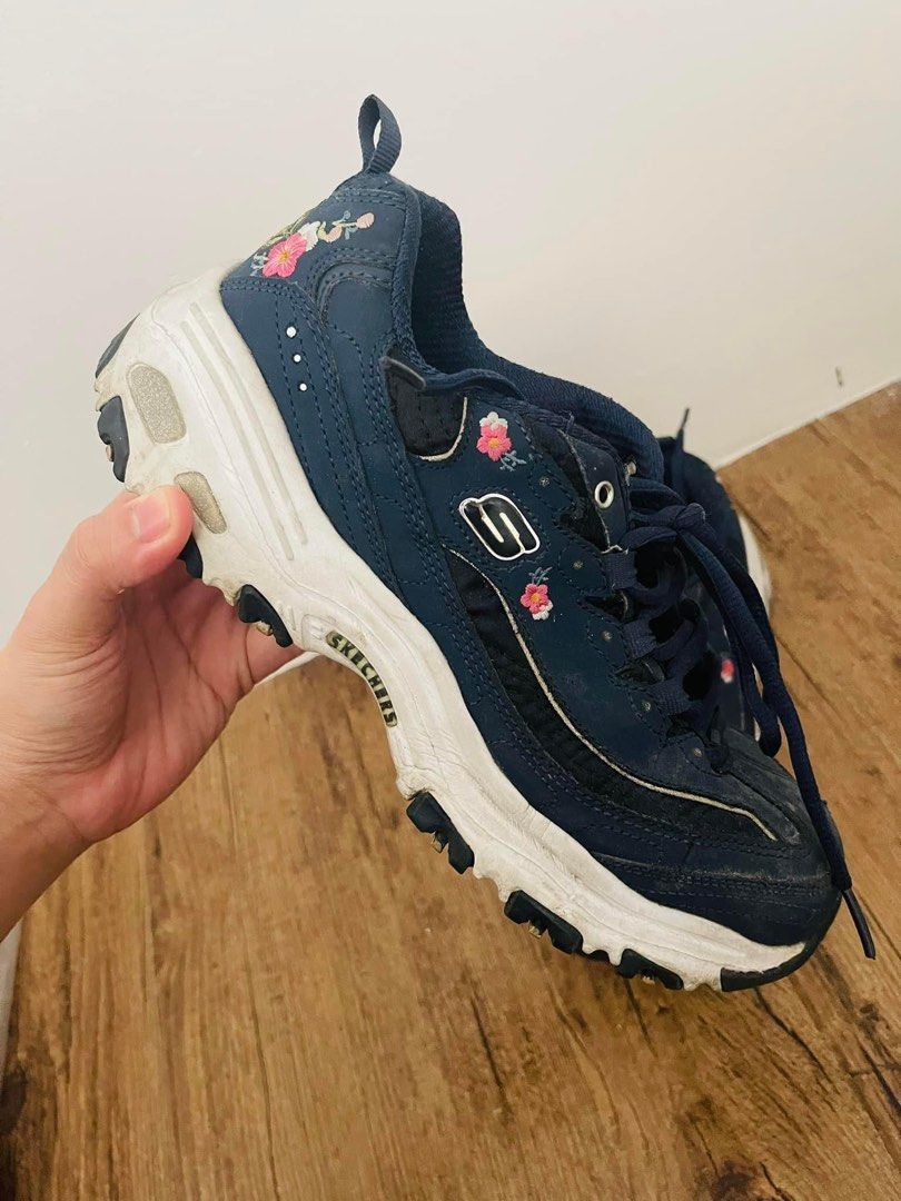 Sk ch rs D Lite Bright Blooms Navy Blue Women s Fashion