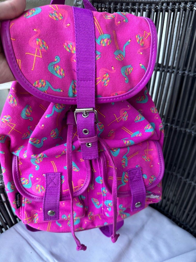 Smiggle Flamingo mini canvas Backpack Women s Fashion Bags Wallets Backpacks on Carousell