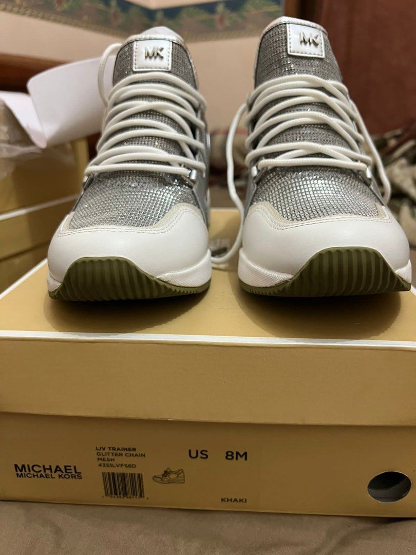 Sneakers MK michael kors liv trainer glitter chain