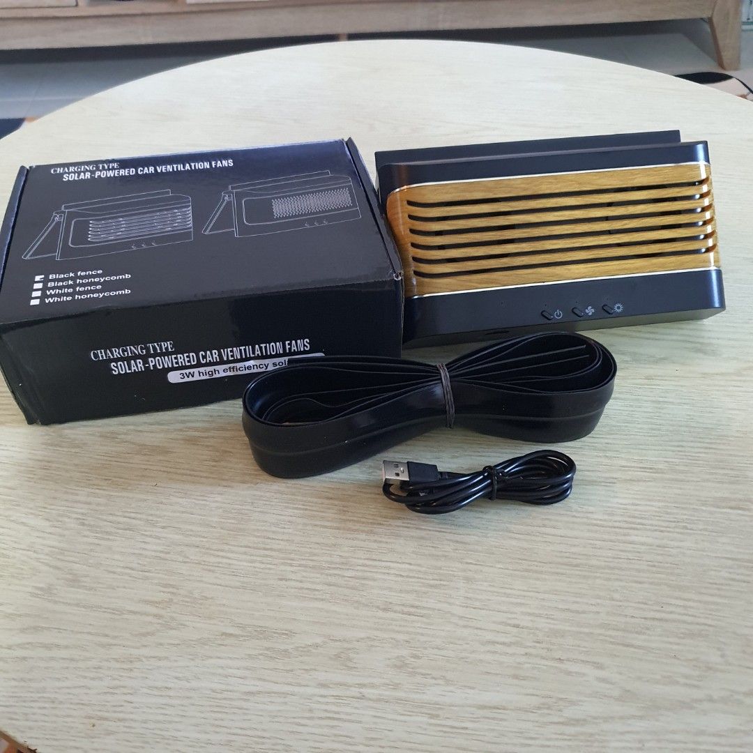 Solar Power Car Interior Ventilator Cooling Ventilation Odor
