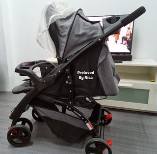 Stroller Mamakiddies Grey Colour Babies Kids Going Out