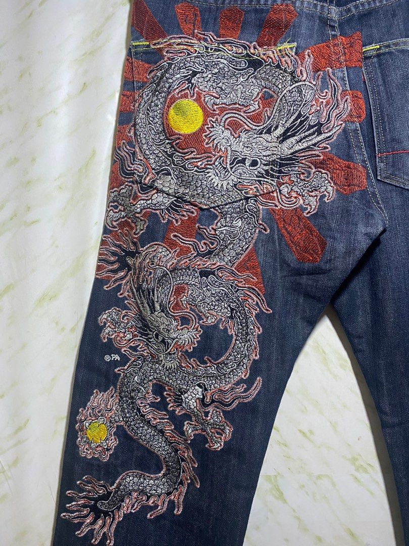 Sugoi Jeans Japan Tattoo Dragon Design on Carousell