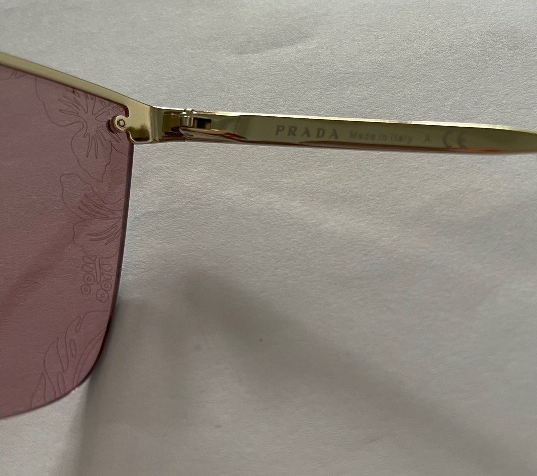 Sunglasses Authentic Prada PR 68TS rose gold Fesyen Wanita