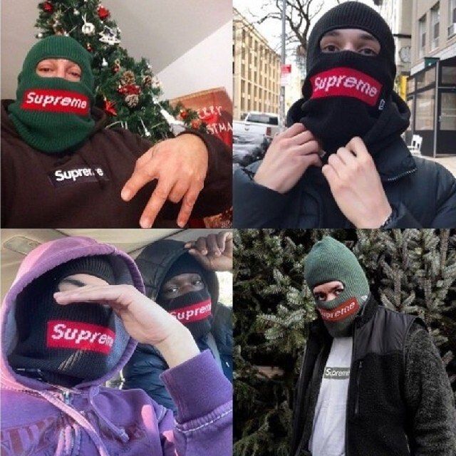 Supreme New Era Box Logo Balaclava/ski mask 頭套, 他的時尚, 手錶及