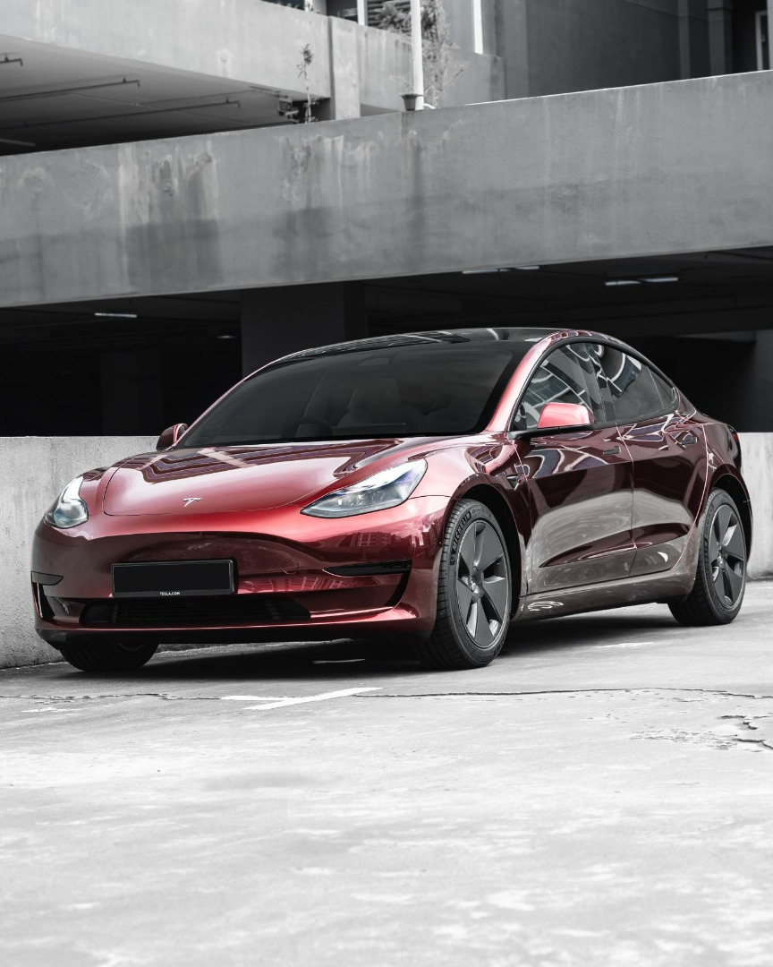 Tesla Wedding Car - Model 3 (Stark Red), Cars, Car Rental on Carousell