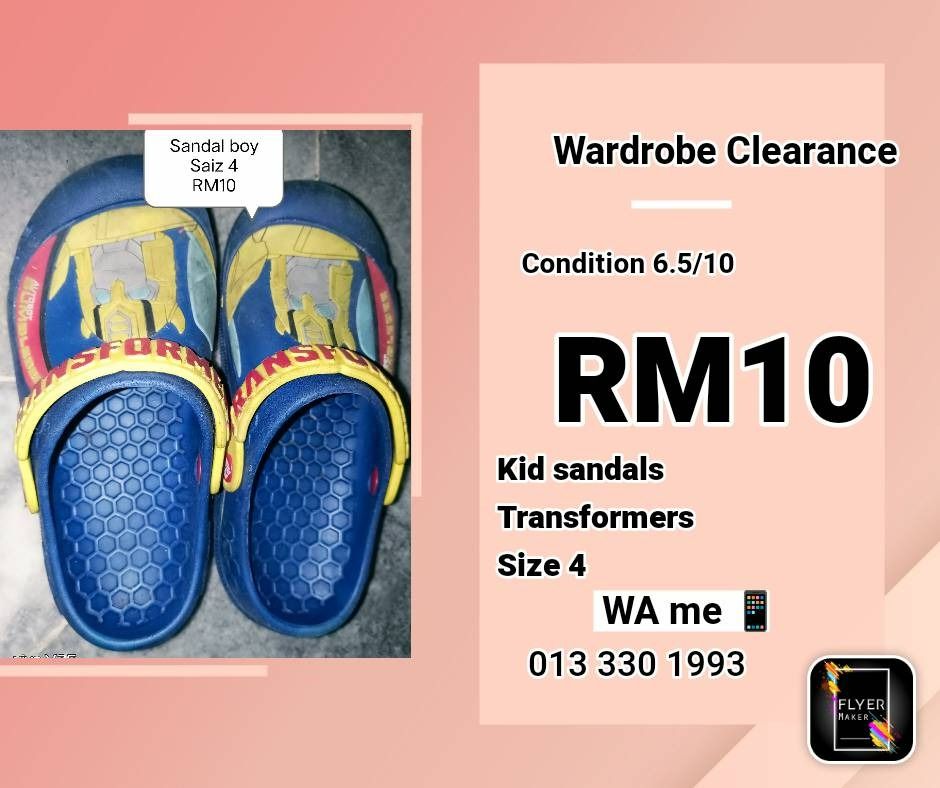 Transformers sandals store