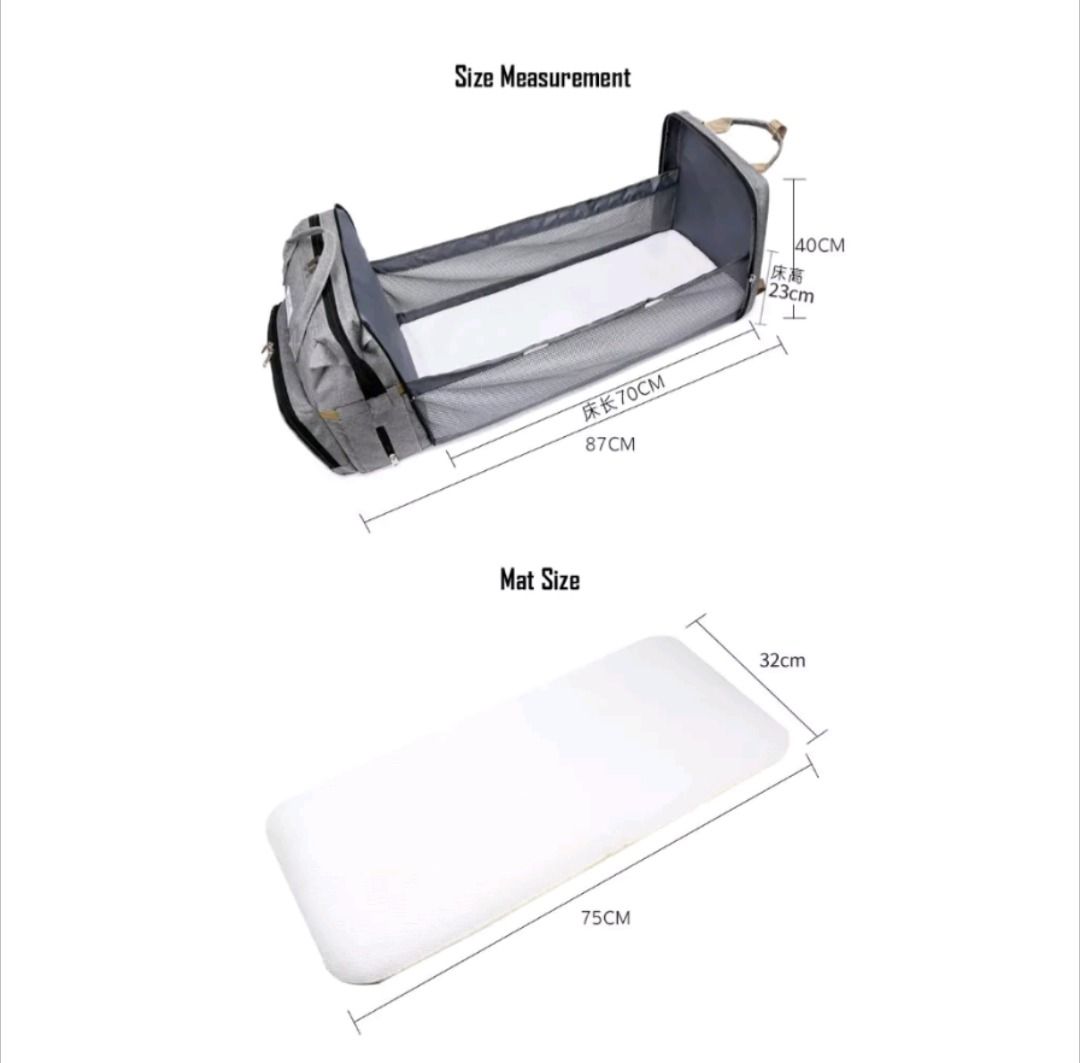 Travel baby cot backpack, Babies & Kids, Baby Nursery & Kids Furniture