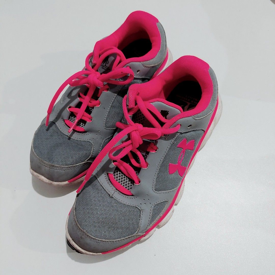 Under armour gray and pink shoes Clearance