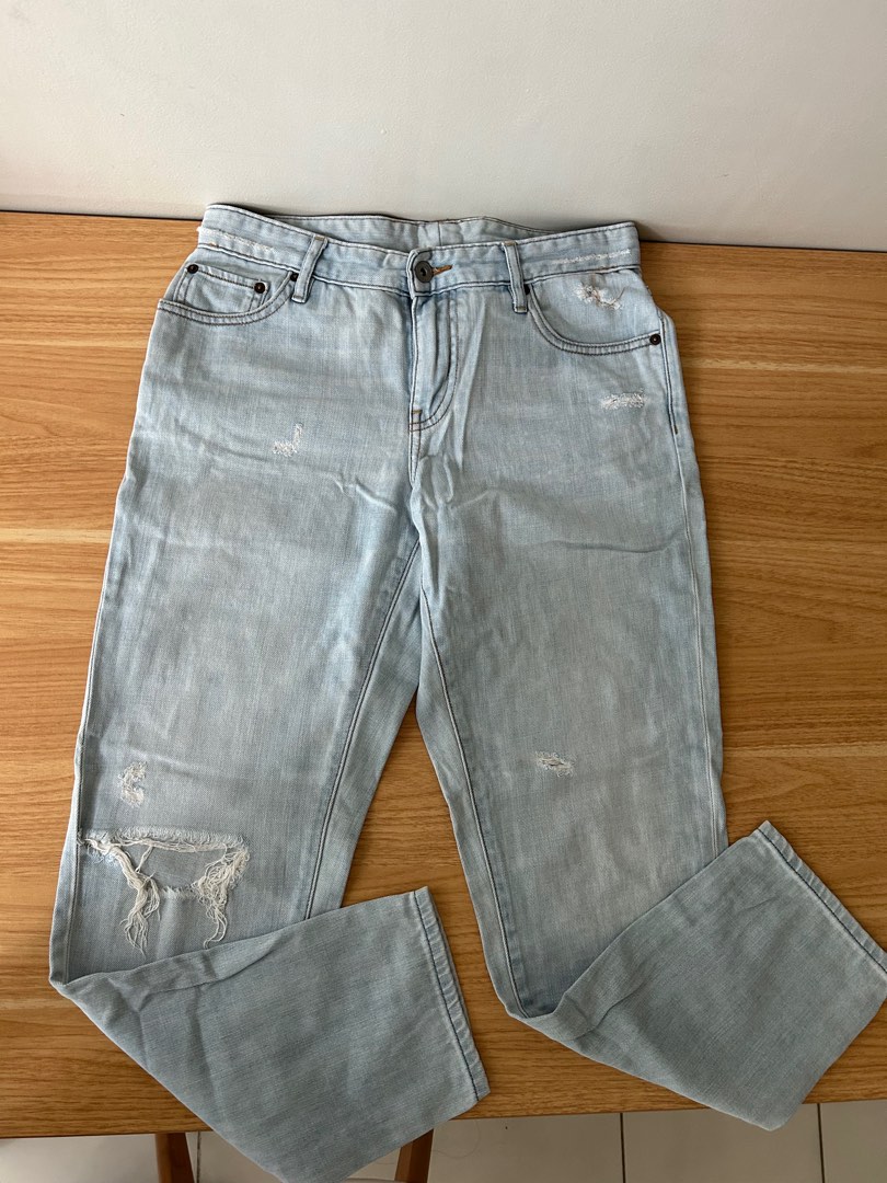 Uniqlo Ripped Jeans on Carousell