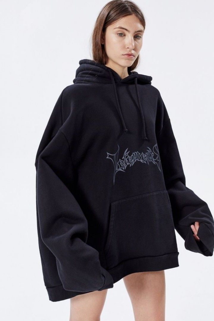 VETEMENTS black metal OG hoodie kanye west OVERSIZE Barang Mewah Pakaian di Carousell