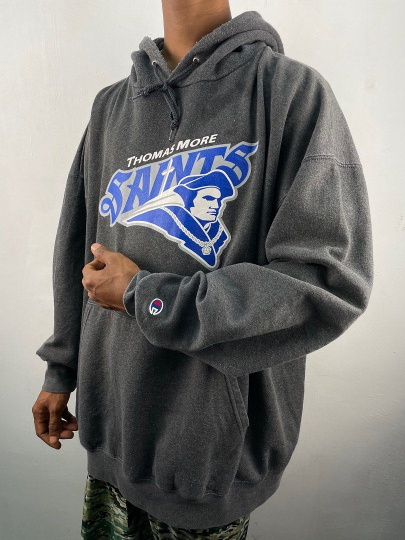 Vintage Champion Hoodie NFL Thomas More Saints Baggy Oversized 2XL