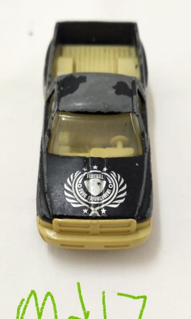 Vintage Classic Hot Wheels Federal Drug Enforcement Dodge Ram Truck. 1994 Mattel Inc. Made in China. Length 7.9 Cm or 3.1 Inches