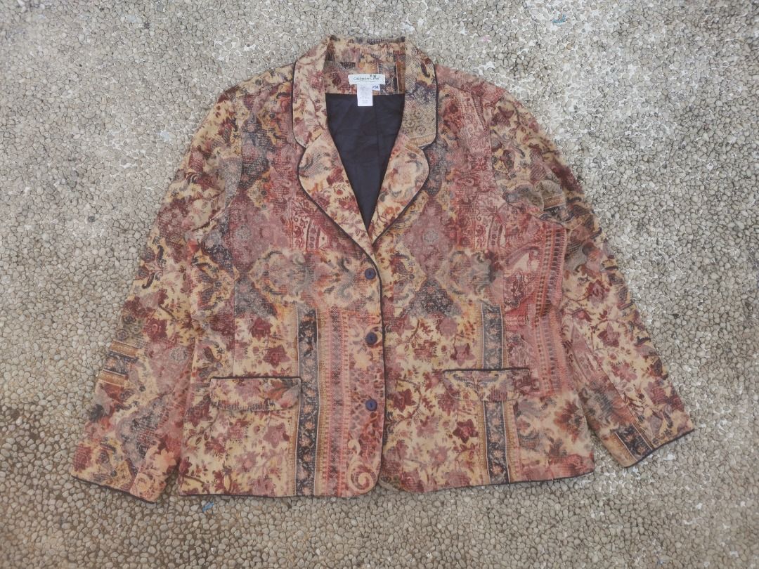 Vintage Coldwater Creek Graphic Blazer Men s Fashion Coats Jackets and Outerwear on Carousell
