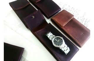 "watch Pouch" Leather hand+stitching 👍 very wear -resistant