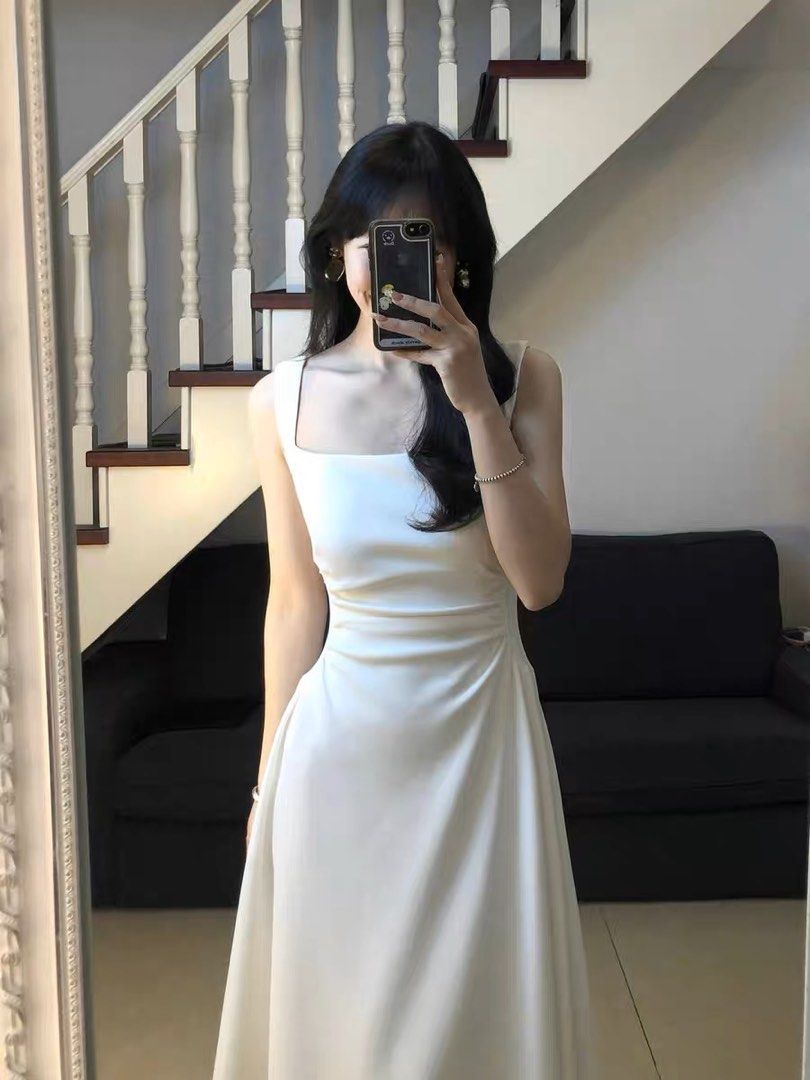 White Dress brand new elegant korean style