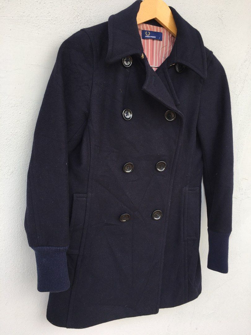 Fred perry pea coat new arrivals