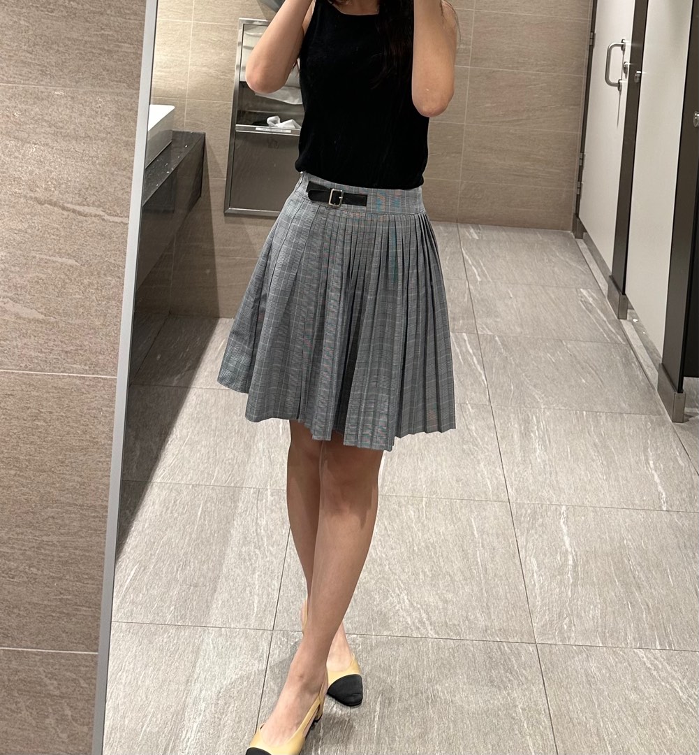 Plaid top skirt zalora