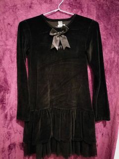 Zara Kids Black Velvet Dress 13-14 Years