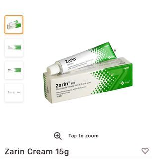 [SALE] ZARIN Anti-Fungal Cream Miconazole Nitrate (For Treatment of Ringworm, Atheletes Foot, White Spots & Fungal Infection) 15g