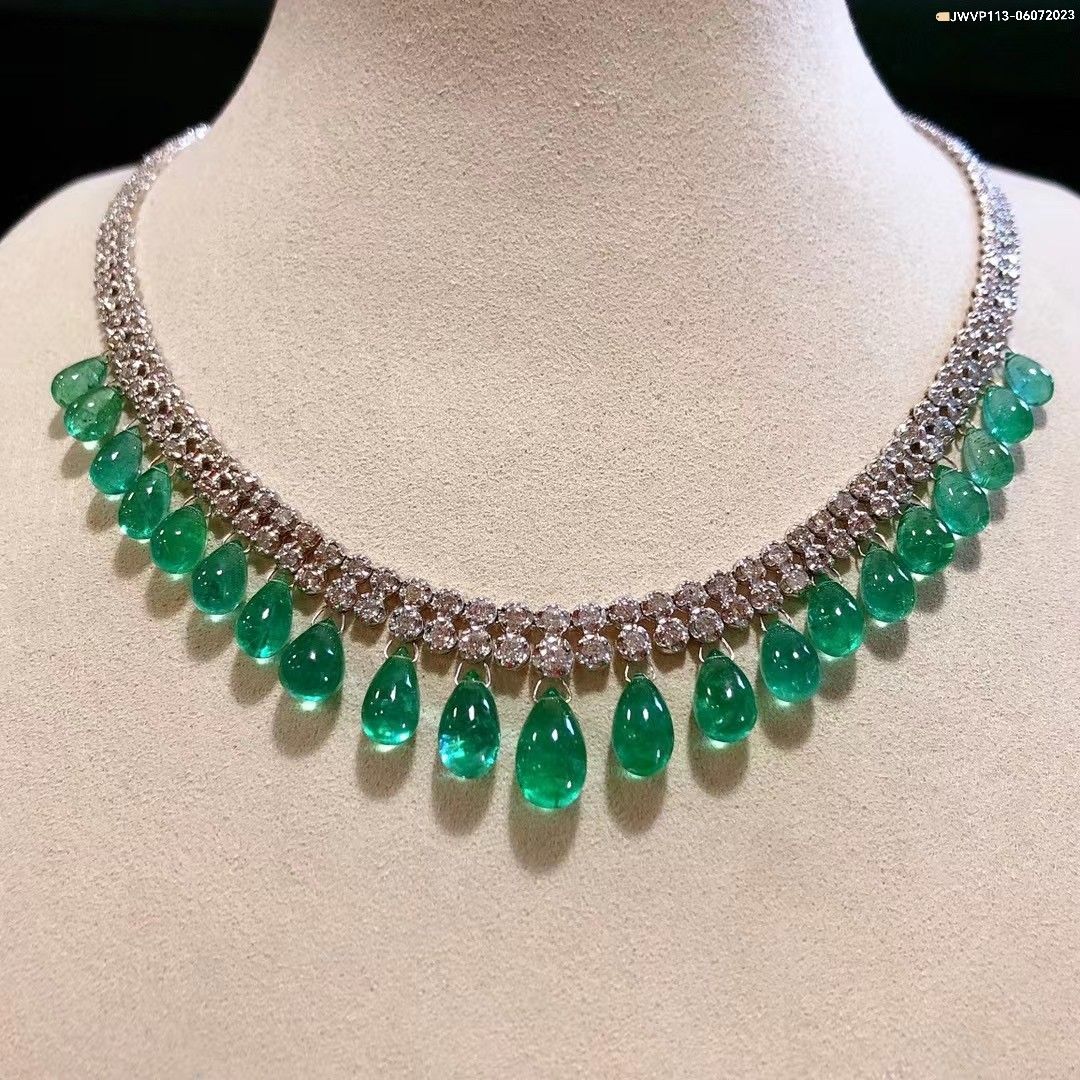 18k gold inlaid Natural Gemstone Set Chain Women s Fashion
