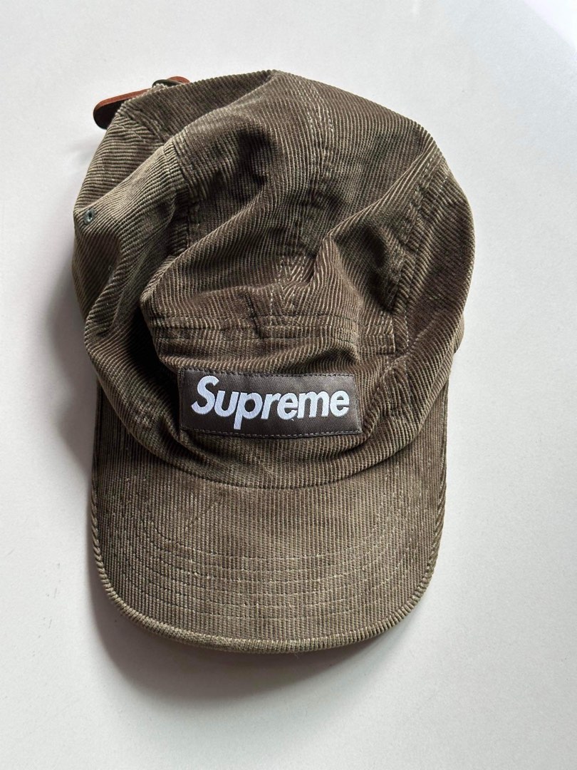 2021 Supreme Fine Wale Corduroy Camp Cap 'Olive, Men's Fashion, Watches ...