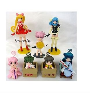 Yujin Disney Lilo & Stitch The Series Gashapon 6 Mascot Strap Collection Figure Set