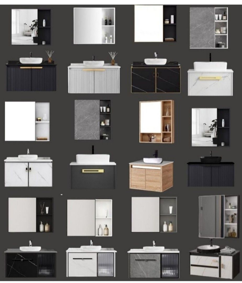 Bathroom Package/ Toilet Bowl / Mirror Vanity Cabinet / Ceramic Basin / Vanity Cabinet / Bidet Spray with FREE INSTALLATION 63109200326657111